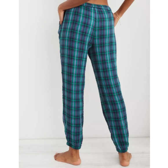 AERIE Soft Gauze Pajama Jogger in Fresh Bright Size Small Long - Picture 2 of 12